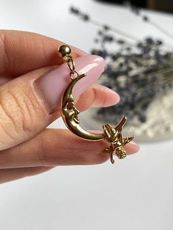 Сережки Tierra Luna "Gold Moon Angel"