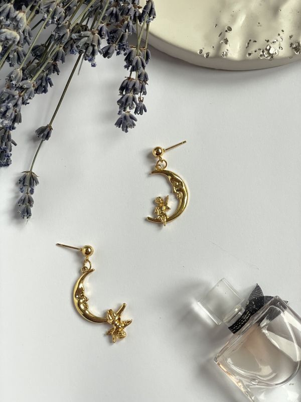 Сережки Tierra Luna "Gold Moon Angel"