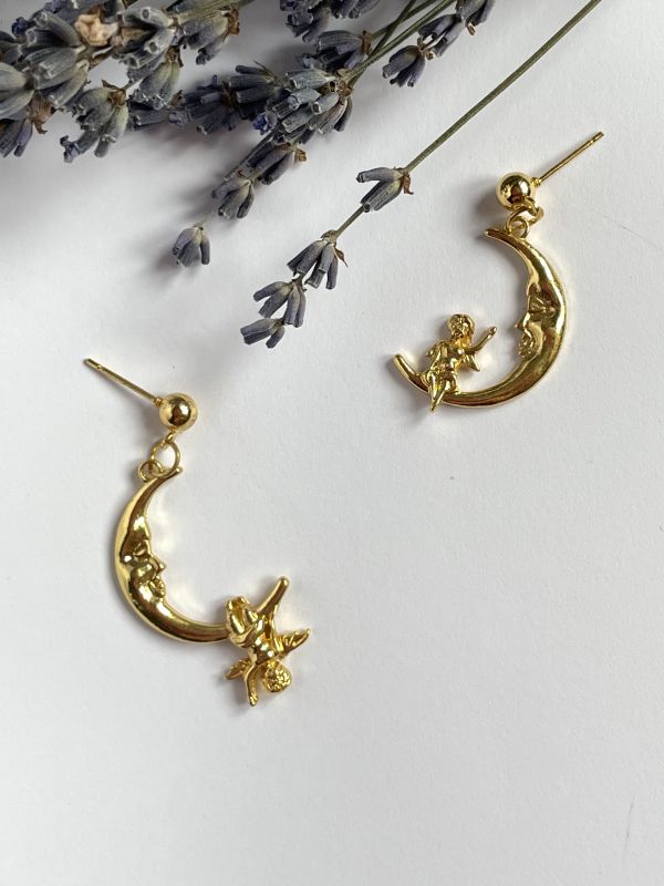 Сережки Tierra Luna "Gold Moon Angel"