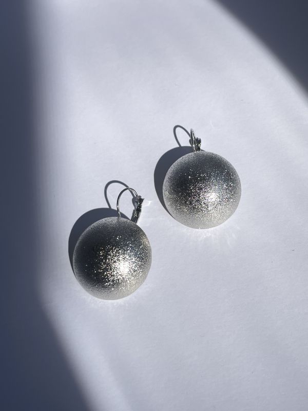 Сережки Tierra Luna "Silver Satin Domes"