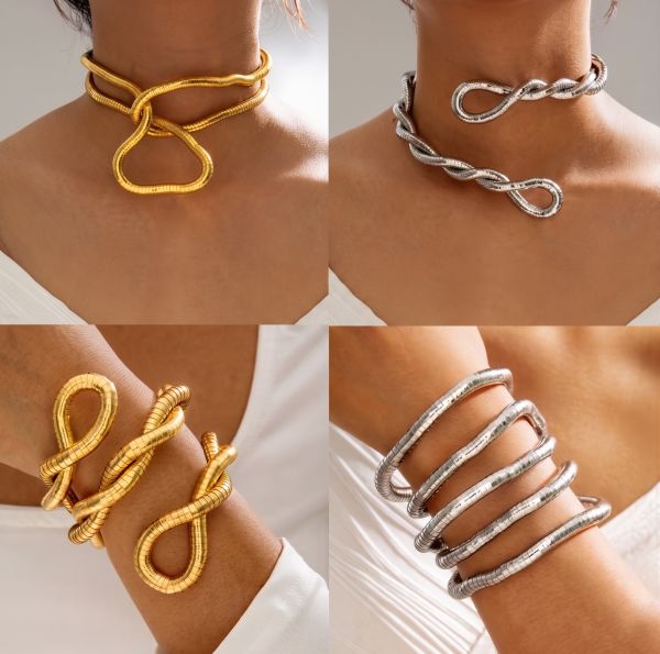 Намисто-браслет Tierra Luna "Gold Infinity Transform Link" (2 в 1: намисто та браслет)