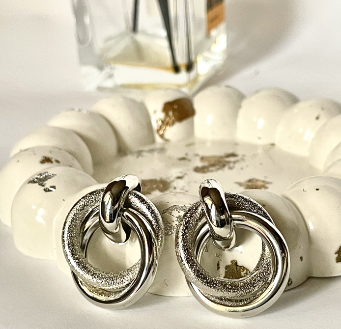 Сережки Tierra Luna “Silver Double Circle”