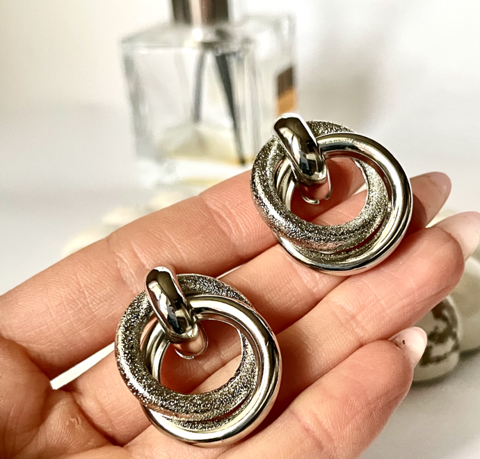 Сережки Tierra Luna “Silver Double Circle”