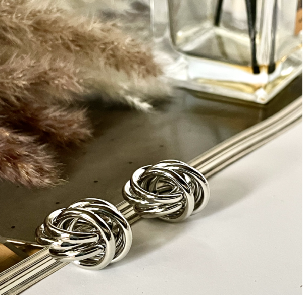 Сережки Tierra Luna “Silver Smooth Knot”