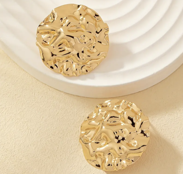 Сережки Tierra Luna "Gold Crumple Hoops"