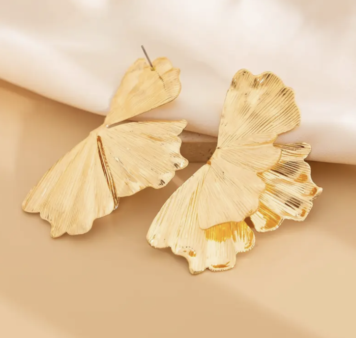 Сережки Tierra Luna "Gold Modern Floral"