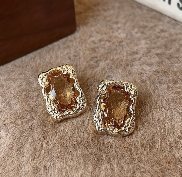 Сережки Tierra Luna “Caramel Crystal Stud”