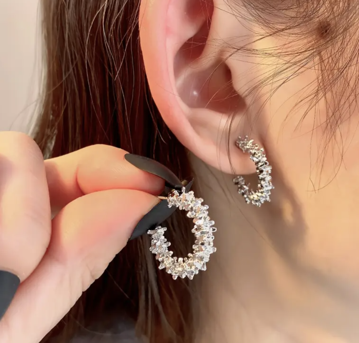 Сережки Tierra Luna “Glam Clustered Silver”