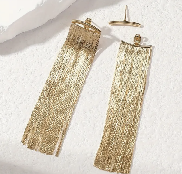Сережки Tierra Luna “Gold Sparkling Threads”
