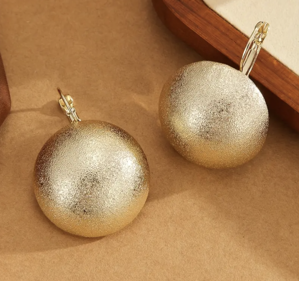 Сережки Tierra Luna "Gold Satin Domes".
