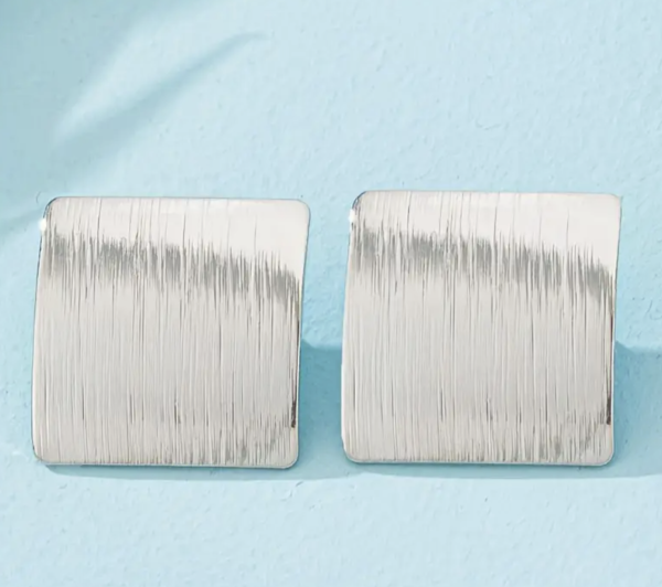 Сережки Tierra Luna “Silver Satin Square”