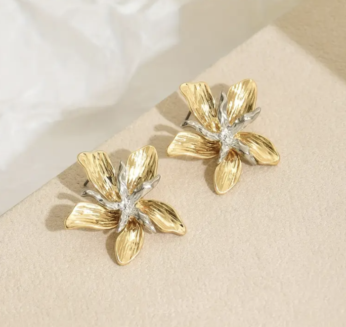 Сережки Tierra Luna “Two-Tone Flower”