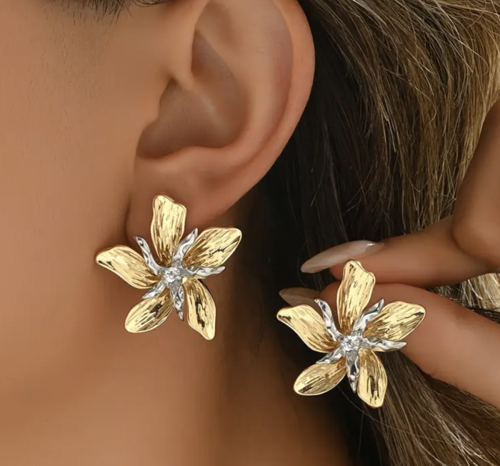Сережки Tierra Luna “Two-Tone Flower”
