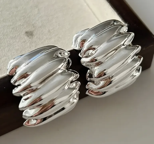 Сережки Tierra Luna “Silver Chunky Ripple”