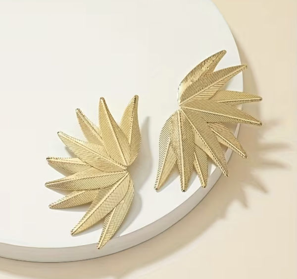 Сережки Tierra Luna “Gold Feather Fan”