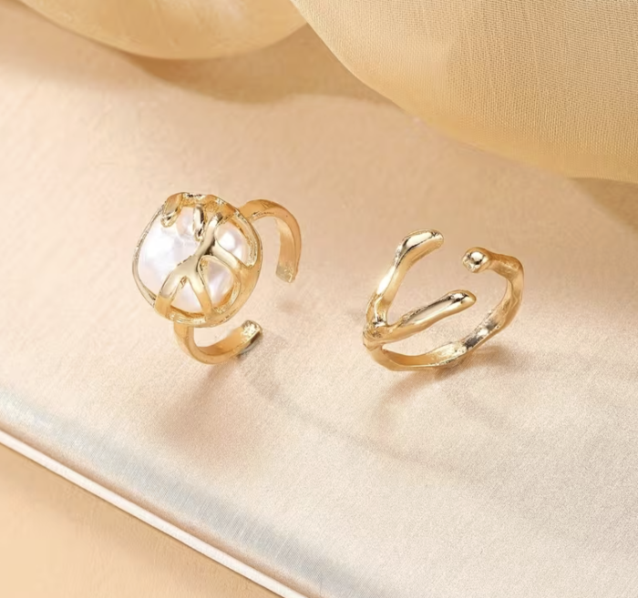Каблучки Tierra Luna "Double Pearl+Gold"