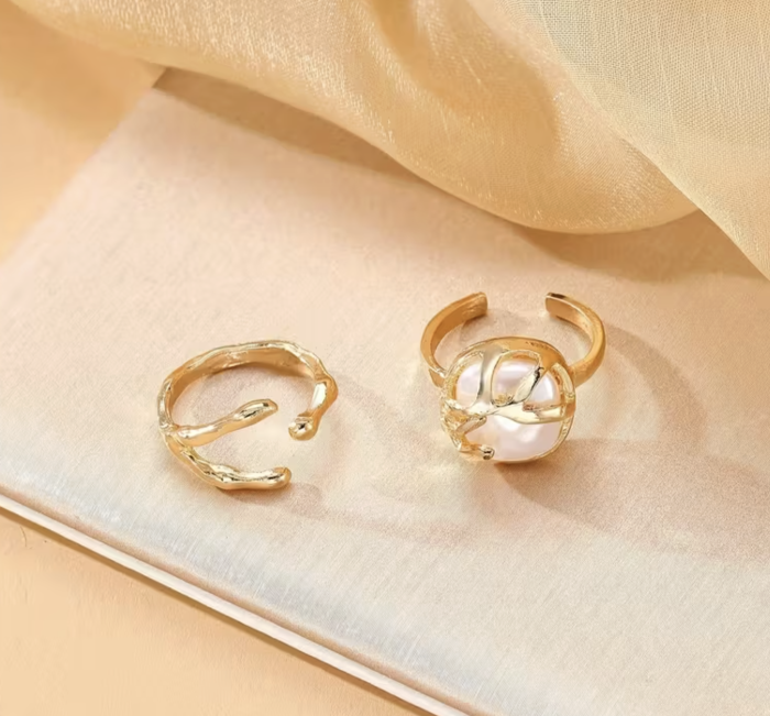Каблучки Tierra Luna "Double Pearl+Gold"