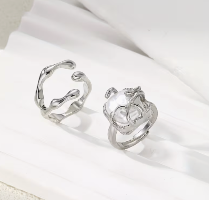 Каблучки Tierra Luna "Double Pearl+Silver"