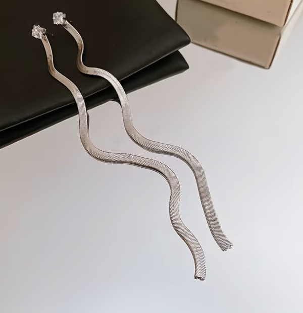 Сережки Tierra Luna “Elegant Slim Silver Drop”