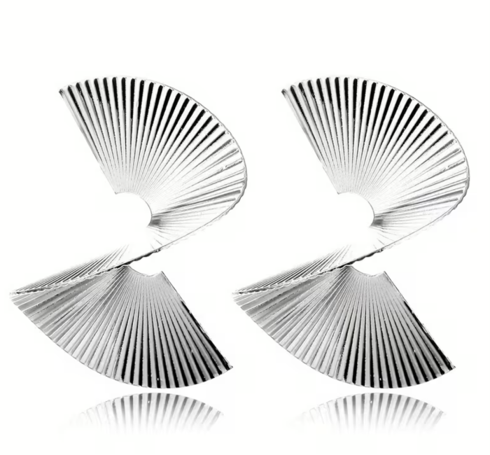Сережки Tierra Luna “Silver Art Deco Folded”