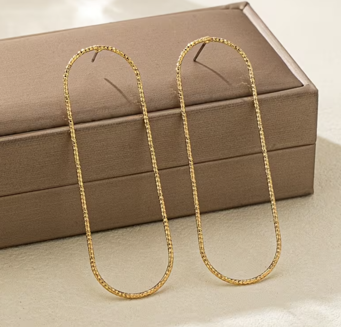 Сережки Tierra Luna “Long Rectangle Hoop”