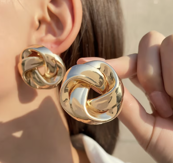 Сережки Tierra Luna “Golden Big Knot”