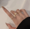 Каблучки Tierra Luna "Golden Minimal Stack Ring Set"