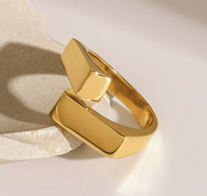 Каблучка Tierra Luna "Gold Rectangular Tandem"