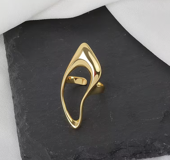 Каблучка Tierra Luna "Uneven Gold Bubble"
