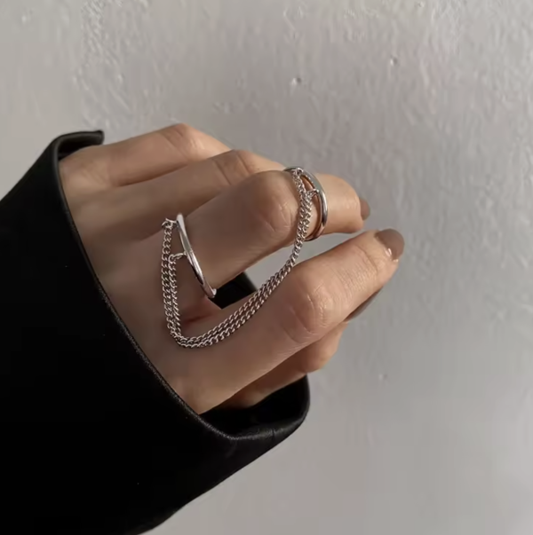 Каблучка Tierra Luna "Double Silver Ring Chain"
