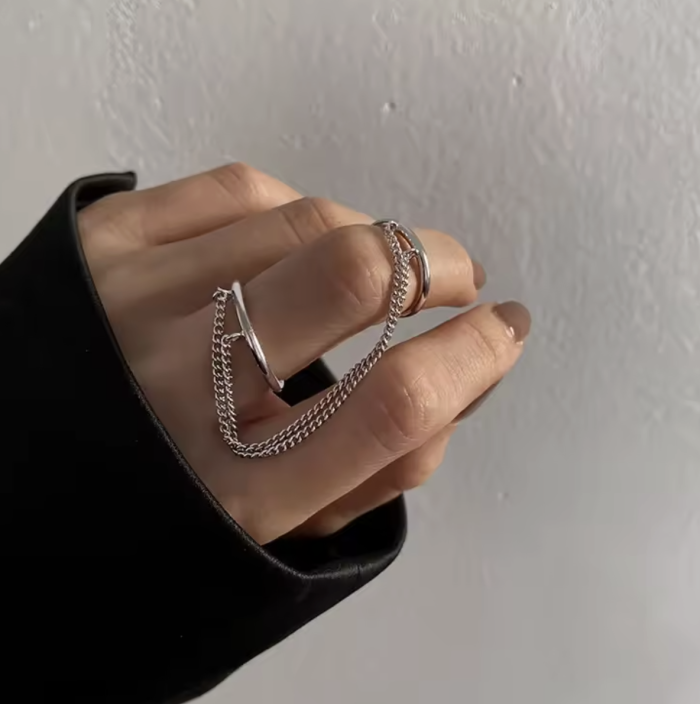 Каблучка Tierra Luna "Double Silver Ring Chain"