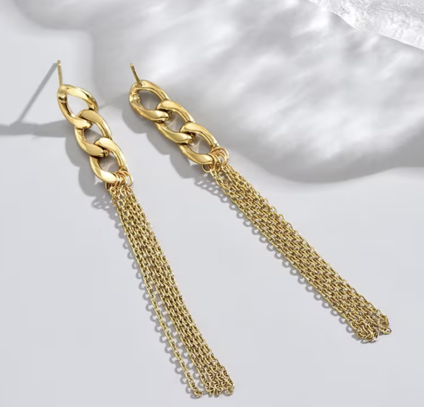 Сережки Tierra Luna “Gold Loose Chain”