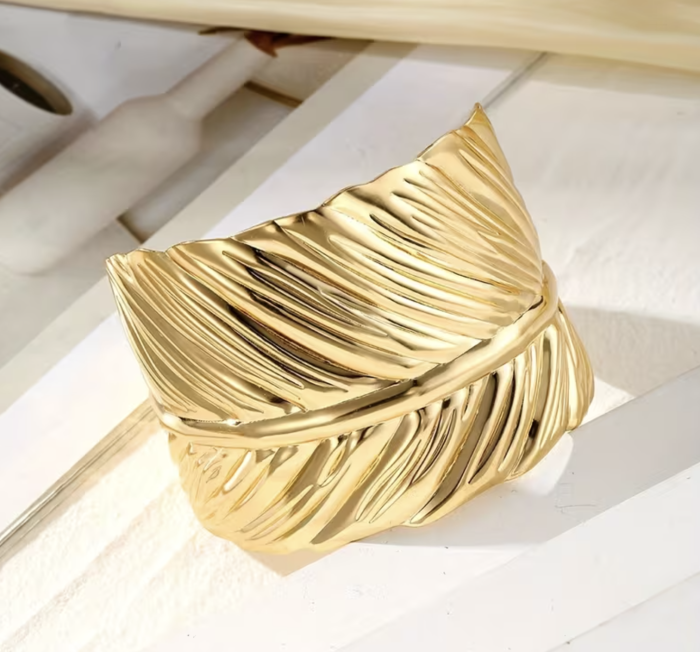 Браслет Tierra Luna "Gold Wide Leaf"
