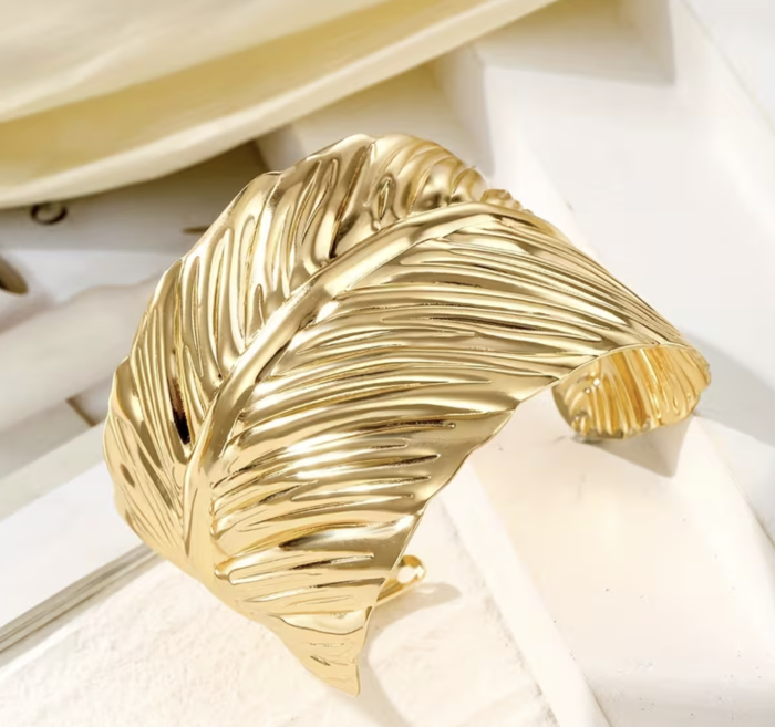 Браслет Tierra Luna "Gold Wide Leaf"