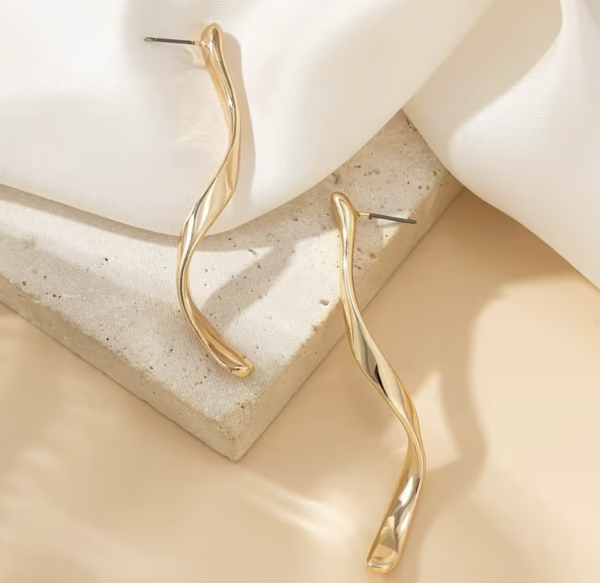 Сережки Tierra Luna "Gold Subtle Wave"
