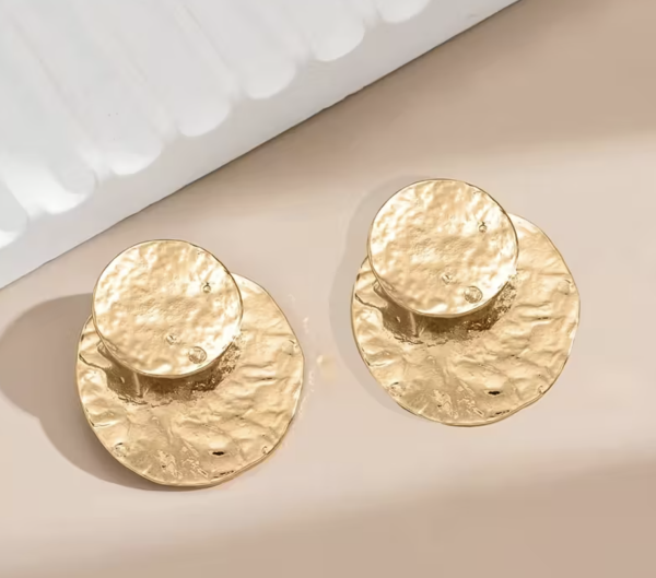 Сережки Tierra Luna "Double Crumpled Circles"