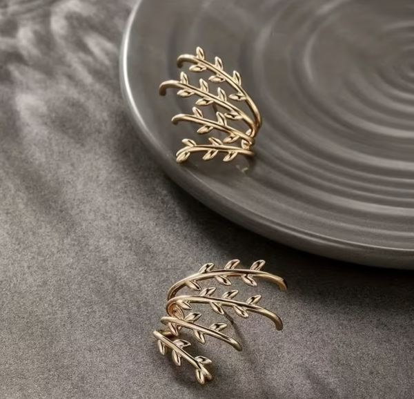 Сережки Tierra Luna "Gold Branch Leaves"