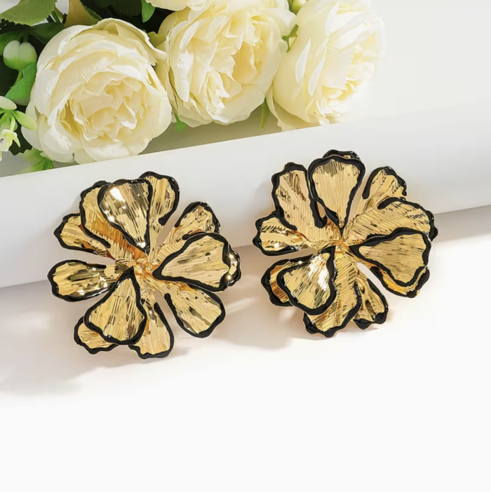 Сережки Tierra Luna "Big Gold Carnation"