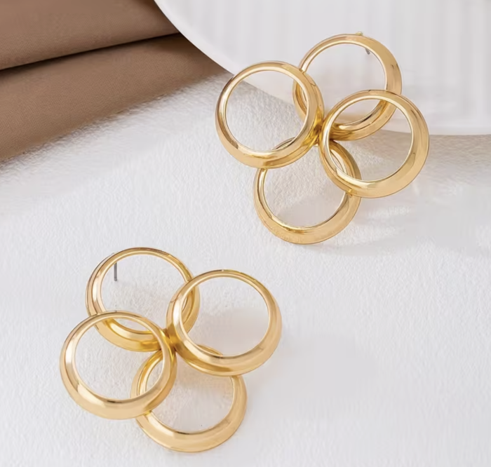 Сережки Tierra Luna "Gold Linked Circles"