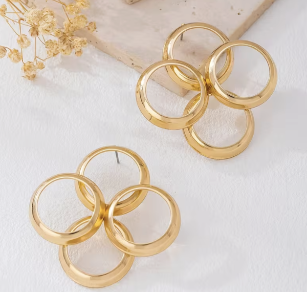 Сережки Tierra Luna "Gold Linked Circles"