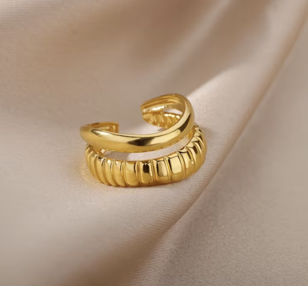Каблучка Tierra Luna "Gold Dual Texture"