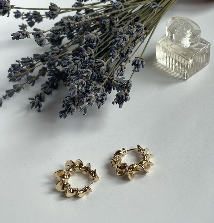 Сережки Tierra Luna "Gold Twisted Shell"