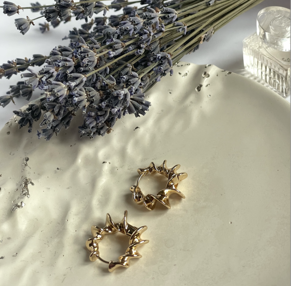 Сережки Tierra Luna "Gold Twisted Shell"