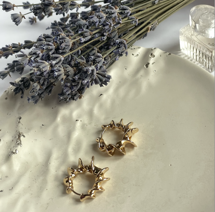 Сережки Tierra Luna "Gold Twisted Shell"