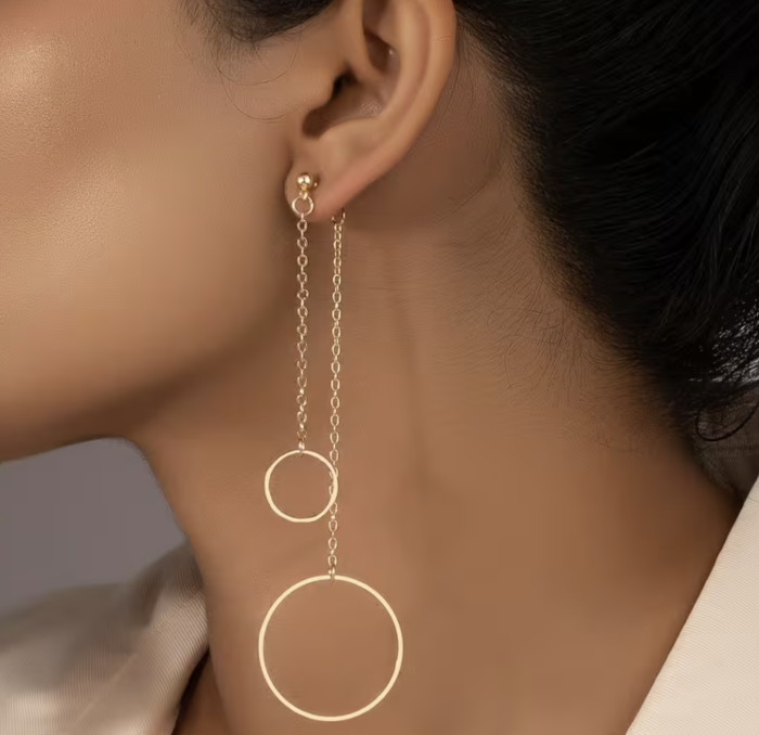 Сережки Tierra Luna "Gold Vertical Grace"