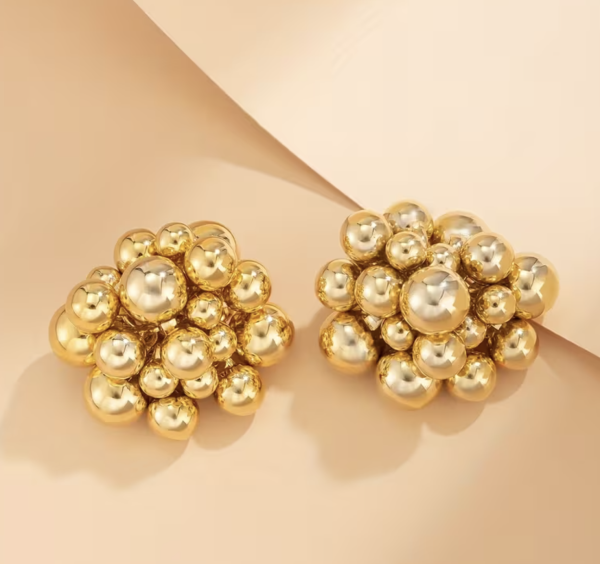 Сережки Tierra Luna "Gold Gilded Bubble"
