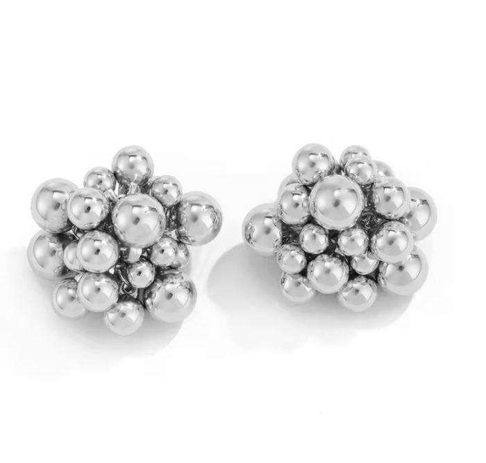 Сережки Tierra Luna "Silver Gilded Bubble"