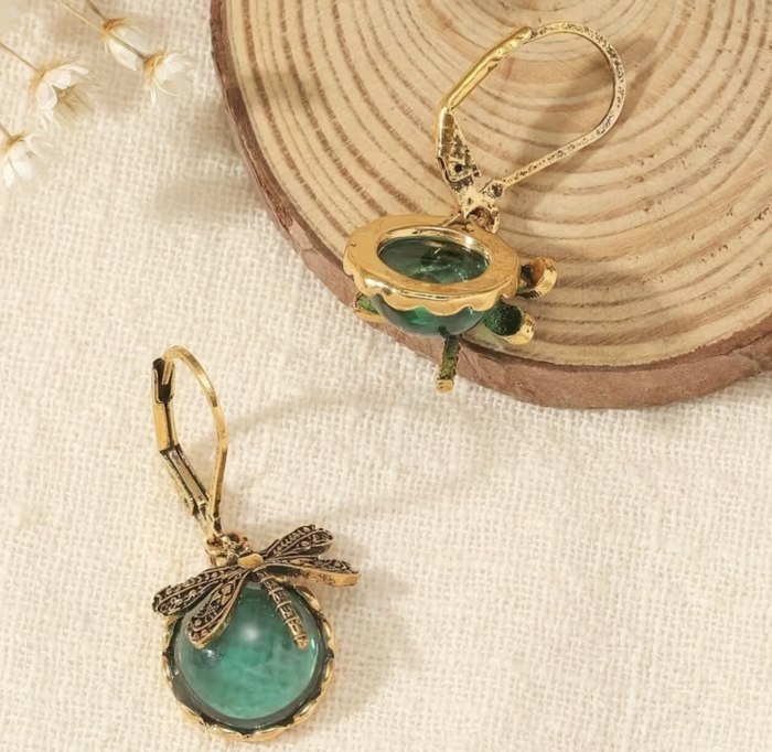 Сережки Tierra Luna “Dragonfly Green”
