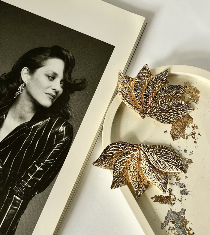 Сережки Tierra Luna “Golden Leaf Fan”
