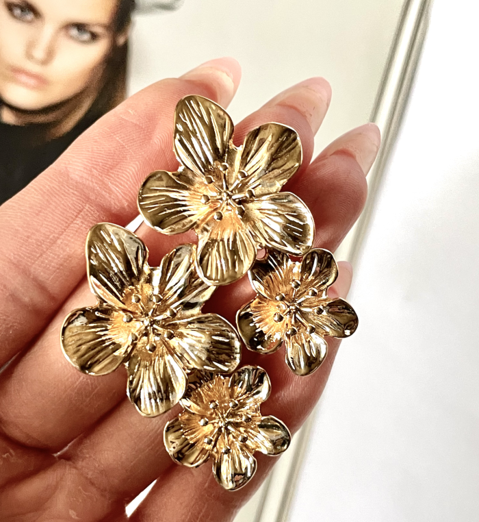 Сережки Tierra Luna “Gold Layered Flower”